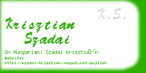 krisztian szadai business card